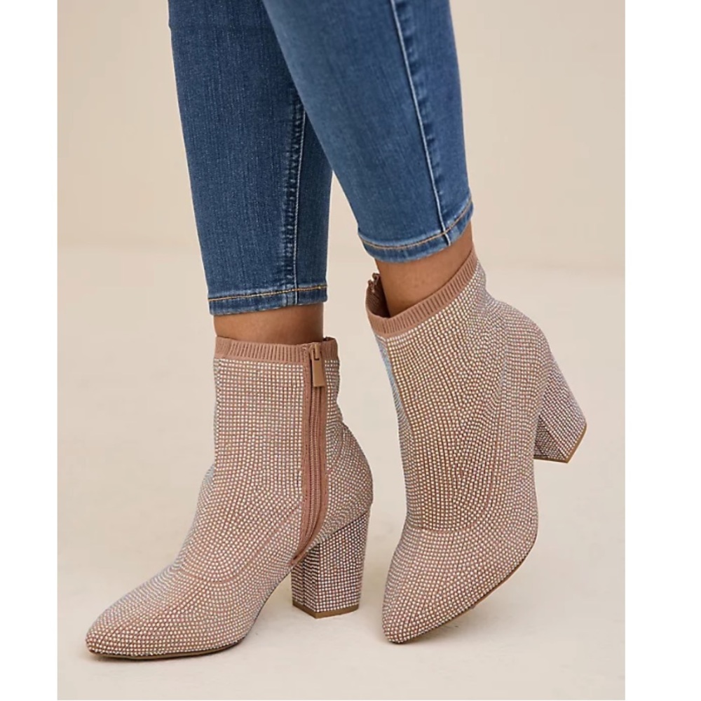 Torrid 11 STRETCH KNIT EMBELLISHED BOOTIE (WW) - Picture 7 of 16